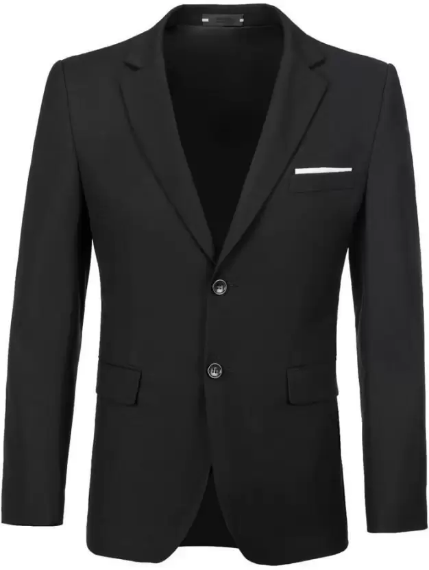 Men Solid Single Breasted Festive Blaze